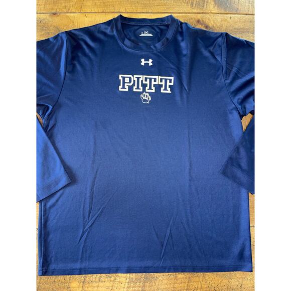Mens Under Armour Pitt Panthers Navy Blue Long Sleeve Athletic Tee Size Large‎ - Picture 1 of 7